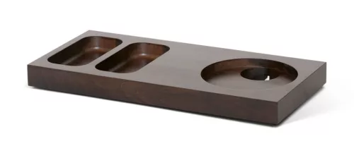 Xanthic S welcome tray, wood – mahogany, black