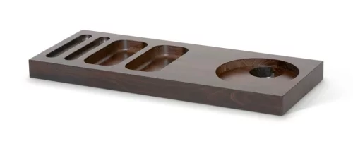 Xanthic welcome tray, wood – mahogany, black