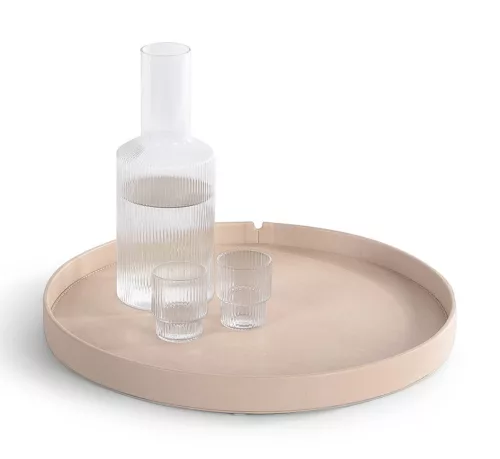 Maroa welcome tray, round – natural, classic, black