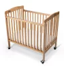 Limea folding wooden cot – natural, mahogany, black, white