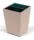 Palma waste bin with recycling insert – natural, classic, black