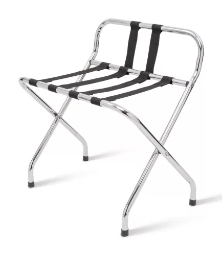 Mary II luggage rack with backrest, metal – chrome
