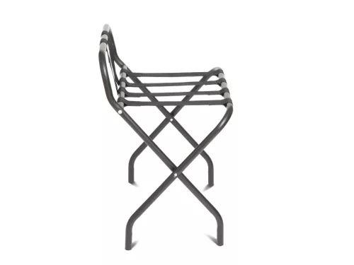 Mary II luggage rack with backrest, metal – black