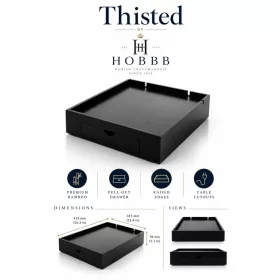 HOBBB Thisted bamboo guest tray, natural