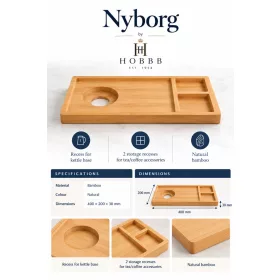 HOBBB Nyborg bamboo guest tray, natural