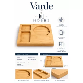 HOBBB Varde bamboo guest tray, natural