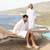 Terry waffle-patterned bathrobe White XL, 350 g