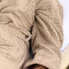 Terry waffle-patterned bathrobe Beige XXL, 350 g