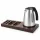 Bentley Xanthic tray (mahogany) + Saffron View kettle, 1 l (stainless steel) – set