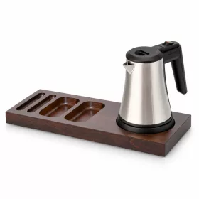   Bentley Xanthic tray (mahogany) + Coral kettle, 0.5 l (stainless steel) – set