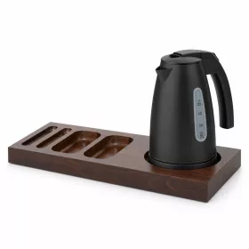   Bentley Xanthic tray (mahogany) + Saffron View kettle, 1 l (matt black) – set