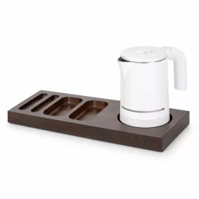   Bentley Xanthic tray (mahogany) + Halo kettle, 0.6 l (white) – set