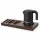 Bentley Xanthic tray (mahogany) + Halo kettle, 1 l (black) – set