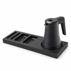   Bentley Xanthic tray (black) + Coral kettle, 0.5 l (matt black) – set