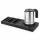 Bentley Xanthic tray (black) + Halo kettle, 0.8 l (stainless steel) – set