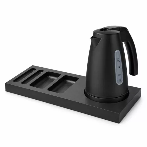 Bentley Xanthic tray (black) + Saffron View kettle, 1 l (matt black) – set