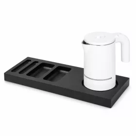  Bentley Xanthic tray (black) + Halo kettle, 0.6 l (white) – set