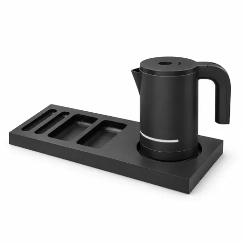 Bentley Xanthic tray (black) + Halo kettle, 1 l (black) – set