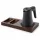 Bentley Xanthic S tray (mahogany) + Coral kettle, 0.5 l (matt black) – set