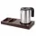 Bentley Xanthic S tray (mahogany) + Halo kettle, 0.8 l (stainless steel) – set
