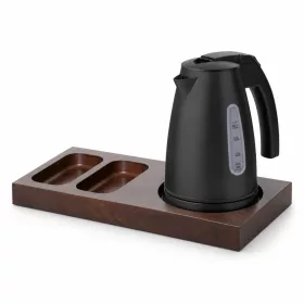   Bentley Xanthic S tray (mahogany) + Saffron View kettle, 1 l (matt black) – set