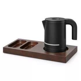   Bentley Xanthic S tray (mahogany) + Halo kettle, 1 l (black) – set