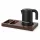 Bentley Xanthic S tray (mahogany) + Halo kettle, 1 l (black) – set