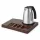 Bentley Xanthic Coffee & Tea tray (mahogany) + Saffron View kettle, 1 l (stainless steel) – set