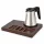 Bentley Xanthic Coffee & Tea tray (mahogany) + Coral kettle, 0.5 l (stainless steel) – set