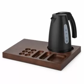   Bentley Xanthic Coffee & Tea tray (mahogany) + Saffron View kettle, 1 l (matt black) – set