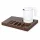 Bentley Xanthic Coffee & Tea tray (mahogany) + Halo kettle, 0.6 l (white) – set