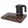 Bentley Xanthic Coffee & Tea tray (mahogany) + Halo kettle, 1 l (black) – set