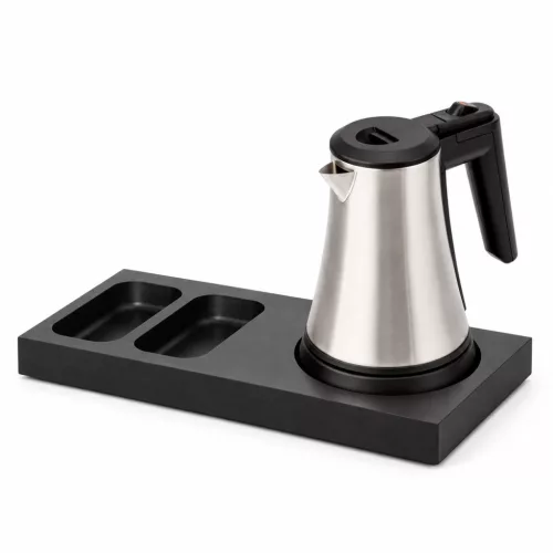 Bentley Xanthic S tray (black) + Coral kettle, 0.5 l (stainless steel) – set