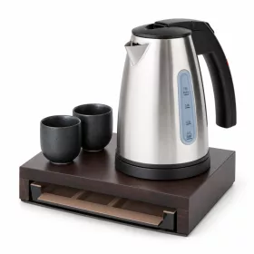   Bentley Canella tray (mahogany) + Saffron View kettle, 1 l (stainless steel) – set