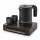 Bentley Canella tray (mahogany) + Halo kettle, 0.6 l (matt black) – set