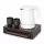 Bentley Canella tray (mahogany) + Halo kettle, 0.6 l (white) – set