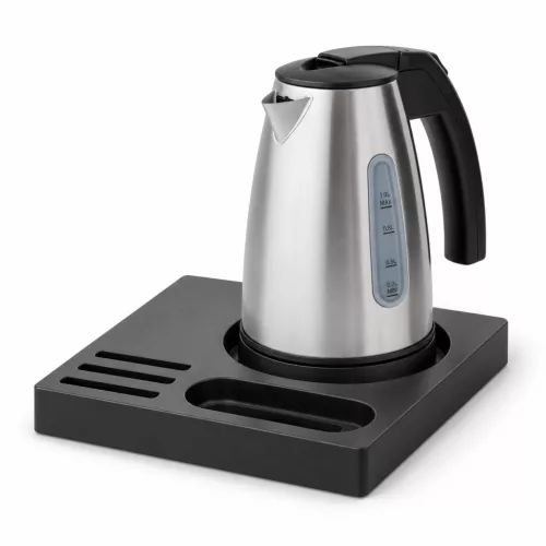 Bentley Orange tray (black) + Saffron View kettle, 1 l (stainless steel) – set