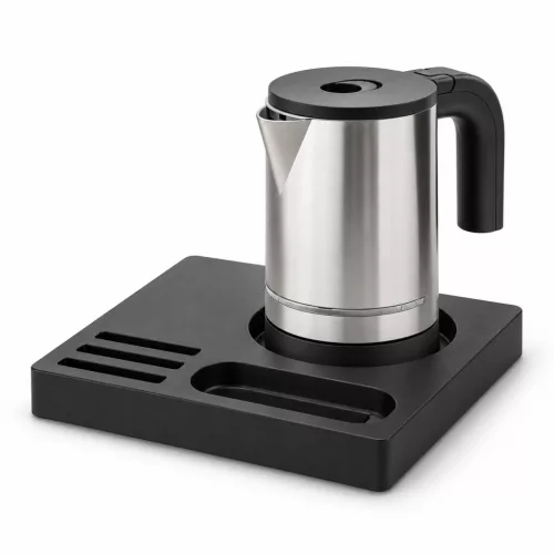 Bentley Orange tray (black) + Halo kettle, 0.8 l (stainless steel) – set