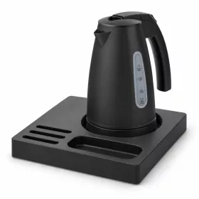   Bentley Orange tray (black) + Saffron View kettle, 1 l (matt black) – set