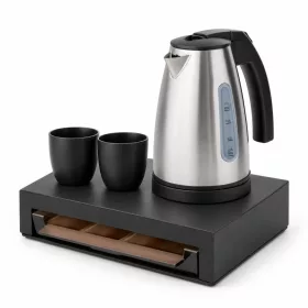   Bentley Canella tray (black) + Saffron View kettle, 1 l (stainless steel) – set