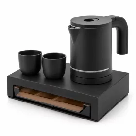   Bentley Canella tray (black) + Halo kettle, 0.6 l (matt black) – set