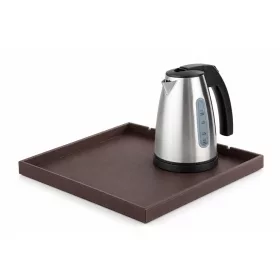   Bentley Fuji tray (classic brown) + Saffron View kettle, 1 l (stainless steel) – set