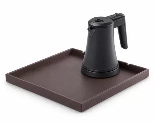 Bentley Fuji tray (classic brown) + Coral kettle, 0.5 l (matt black) – set