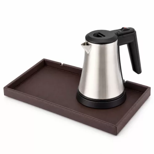 Bentley Etna tray (classic brown) + Coral kettle, 0.5 l (stainless steel) – set