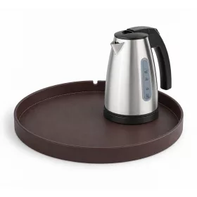   Bentley Maroa tray (classic brown) + Saffron View kettle, 1 l (stainless steel) – set