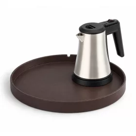   Bentley Maroa tray (classic brown) + Coral kettle, 0.5 l (stainless steel) – set