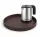 Bentley Maroa tray (classic brown) + Halo kettle, 0.8 l (stainless steel) – set