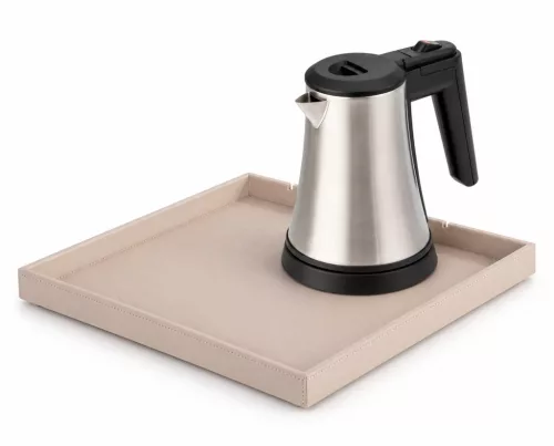 Bentley Fuji tray (natural) + Coral kettle, 0.5 l (stainless steel) – set