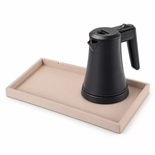 Bentley Etna tray (natural) + Coral kettle, 0.5 l (matt black) – set