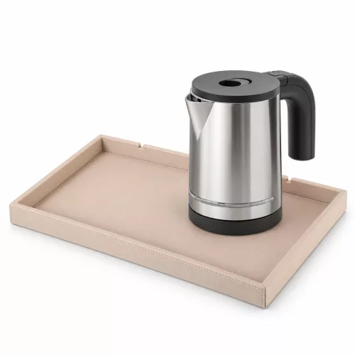 Bentley Etna tray (natural) + Halo kettle, 0.8 l (stainless steel) – set